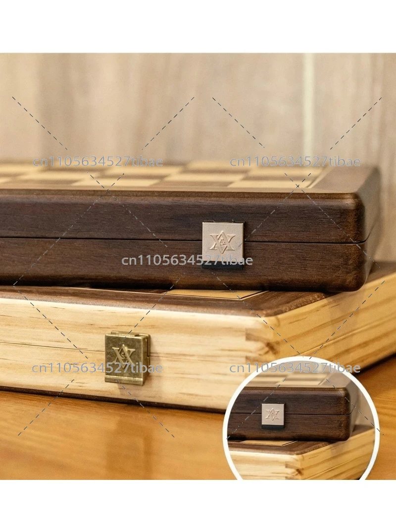 Chess Set Wooden - Magnetyczny zestaw szachowy, szachownica z litego