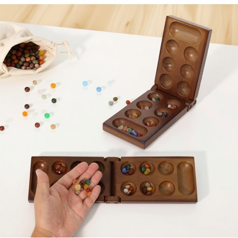 Chess Set Wooden - Starożytny zestaw do gry Mancala, afrykańskie