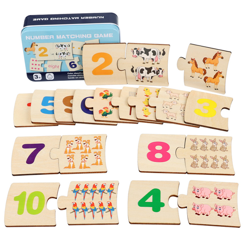 Board Game Education - Drewniane puzzle dla dzieci z motywem