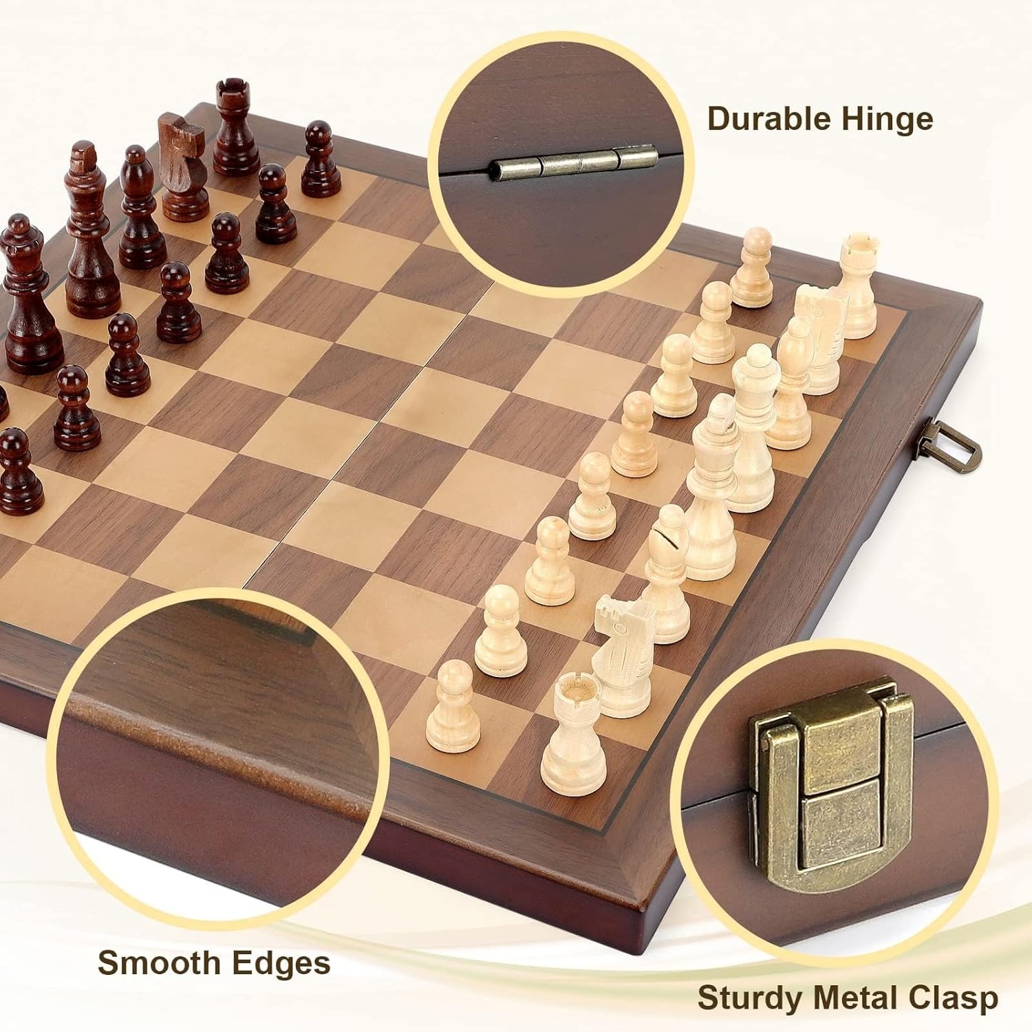 Drewniany zestaw szachowy 39 c – Chess Set Wooden recenzja i cena