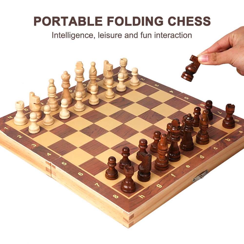 Duża szachownica rozwijająca m – Chess Set Wooden recenzja i cena