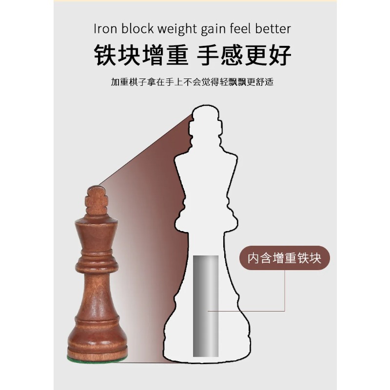 Zestaw szachowy 3,5-3,75 cala, – Chess Set Wooden recenzja i cena